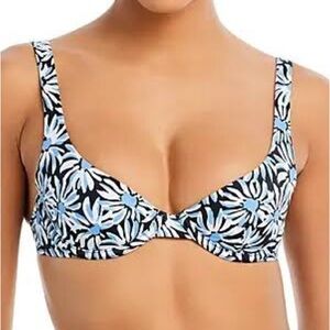 NWT- Cuup - Scoop Bikini Top- Floral Bloom - 8